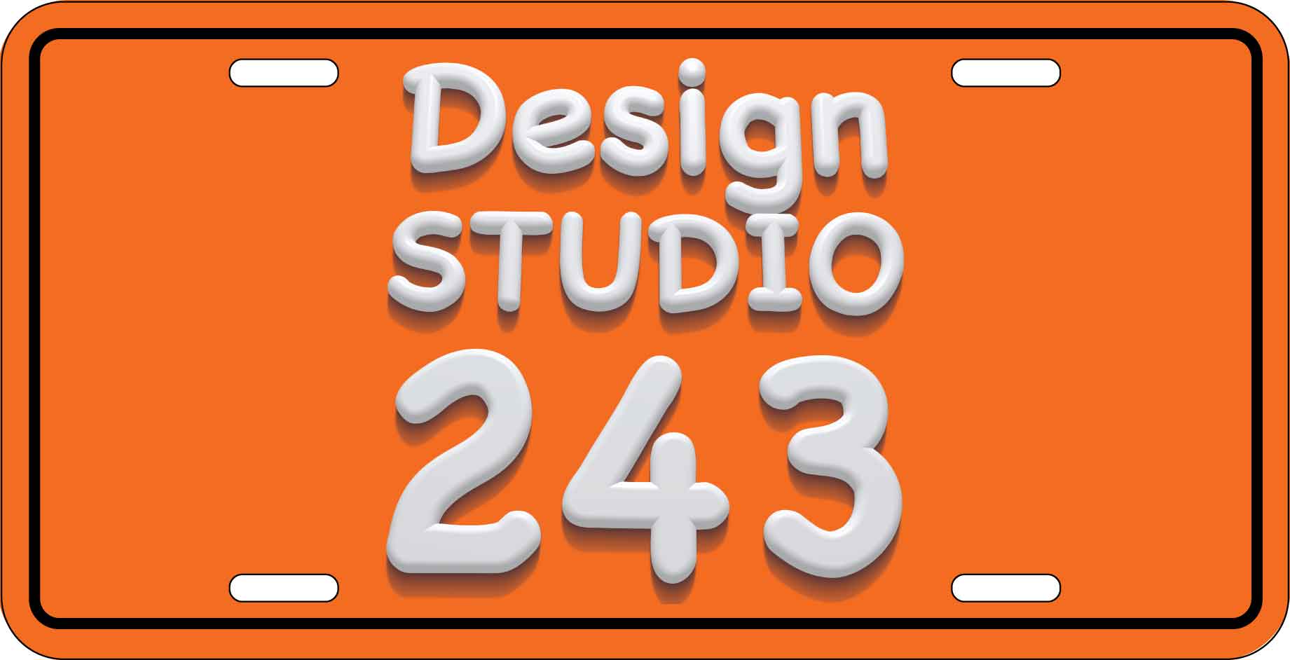 Licence Plates Design Studio 243